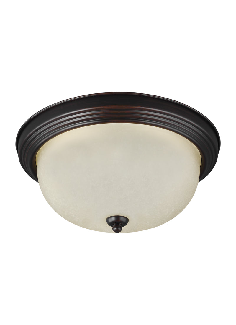 Generation Lighting 77063EN3-710 One Light Flush Mount, Bronze