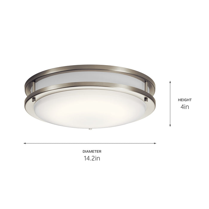 Kichler 10769NILED LED Flush Mount, Brushed Nickel