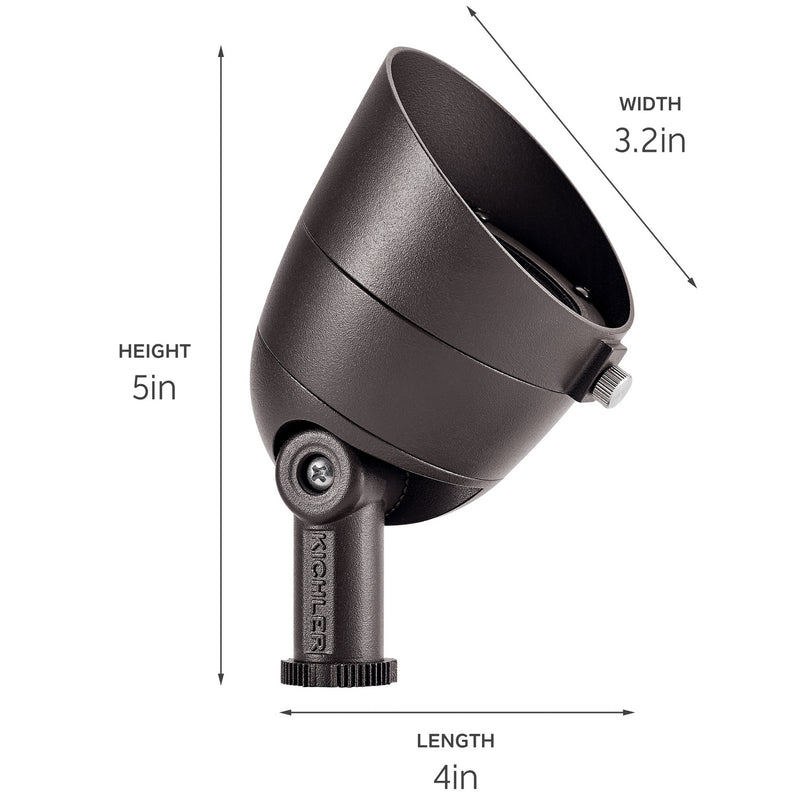 Kichler 16152AZT30 LED Accent, Textured Architectural Bronze
