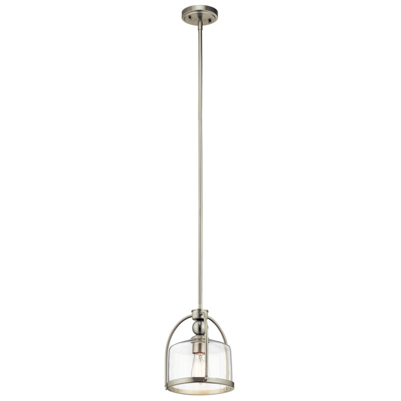 Kichler 42798NI One Light Mini Pendant, Brushed Nickel