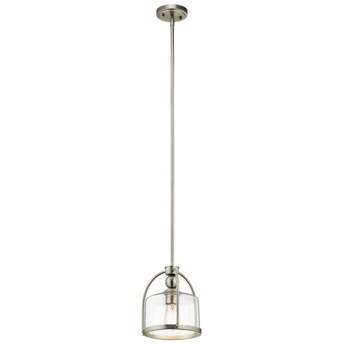 Kichler 42798NI One Light Mini Pendant, Brushed Nickel