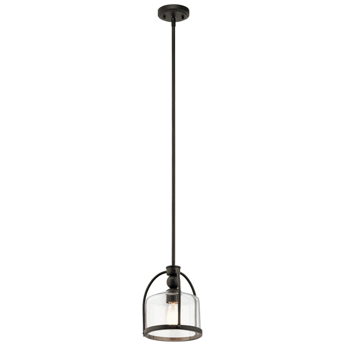 Kichler 42798OZ One Light Mini Pendant, Olde Bronze