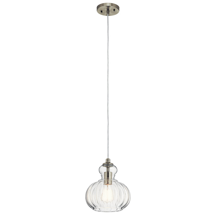 Kichler 43956NI One Light Mini Pendant, Brushed Nickel