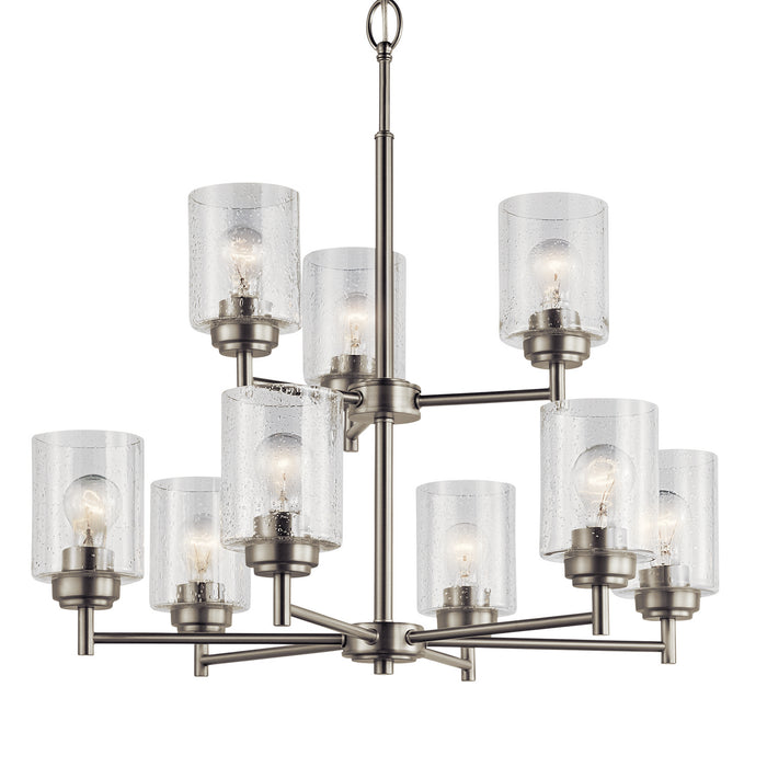 Kichler 44031NI Nine Light Chandelier, Brushed Nickel