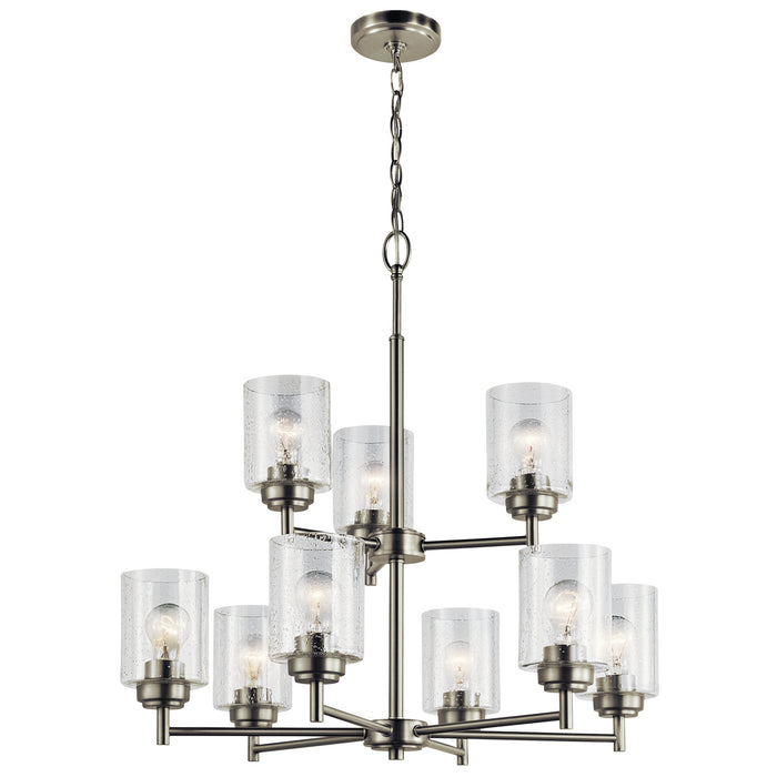 Kichler 44031NI Nine Light Chandelier, Brushed Nickel