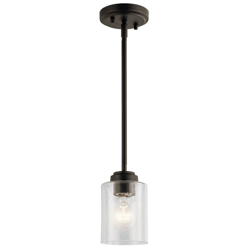 Kichler 44032OZ One Light Mini Pendant, Olde Bronze