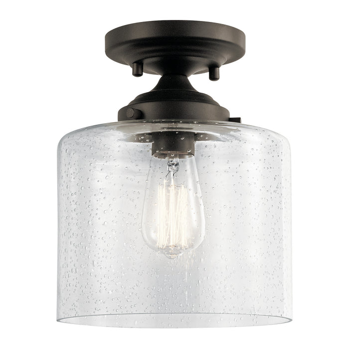 Kichler 44033OZ One Light Semi Flush Mount, Olde Bronze