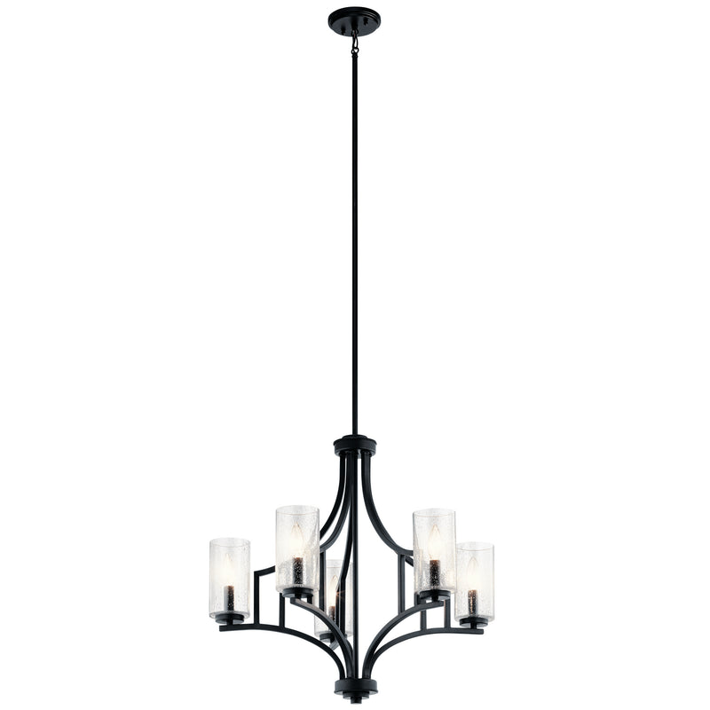 Kichler 44072DBK Five Light Chandelier, Distressed Black