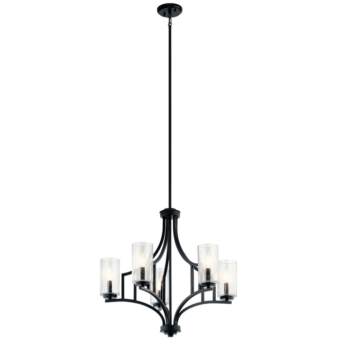 Kichler 44072DBK Five Light Chandelier, Distressed Black