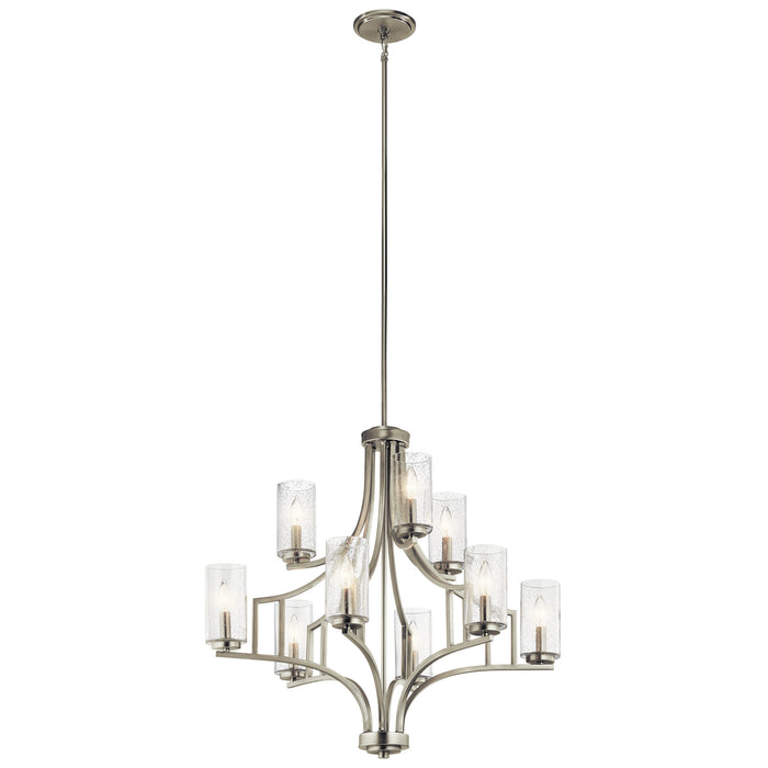 Kichler 44073NI Nine Light Chandelier, Brushed Nickel