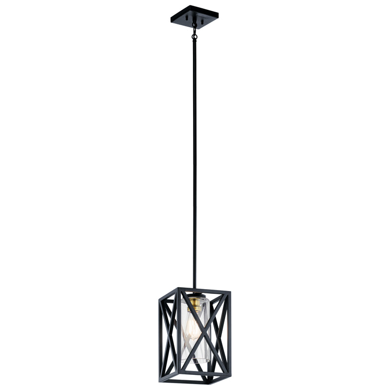 Kichler 44083BK One Light Mini Pendant, Black