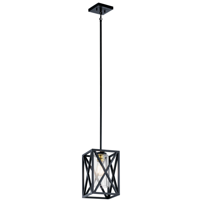Kichler 44083BK One Light Mini Pendant, Black
