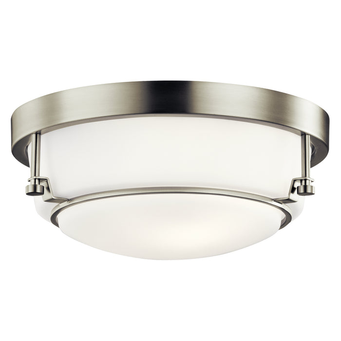 Kichler 44088NI Two Light Flush Mount, Brushed Nickel