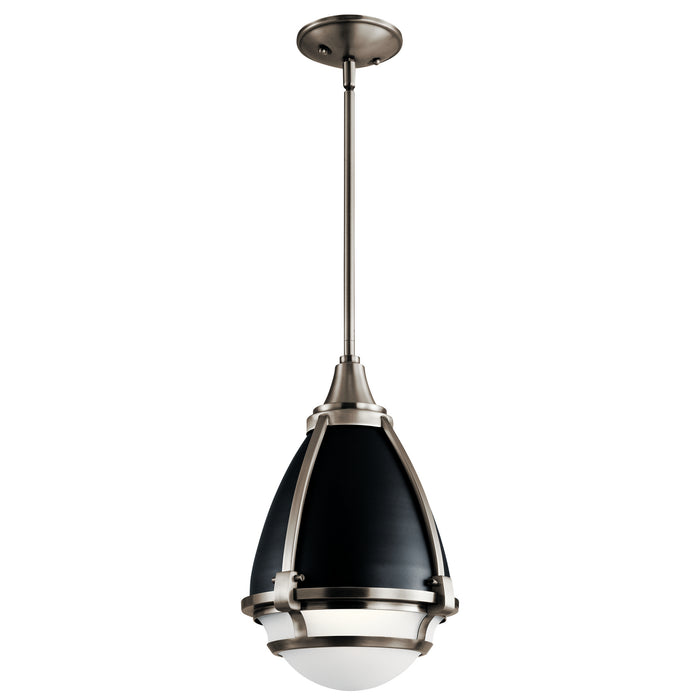 Kichler 44098CLP One Light Pendant, Classic Pewter