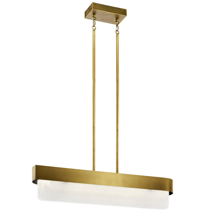 Kichler 44160NBRLED LED Linear Chandelier, Natural Brass