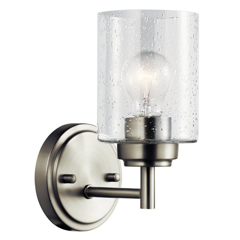Kichler 45910NI One Light Wall Sconce, Brushed Nickel