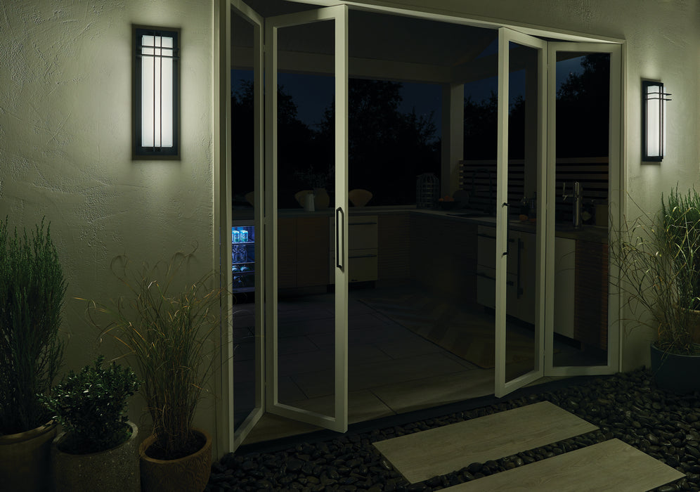Kichler 49298BKTLED LED Outdoor Wall Mount, Textured Black