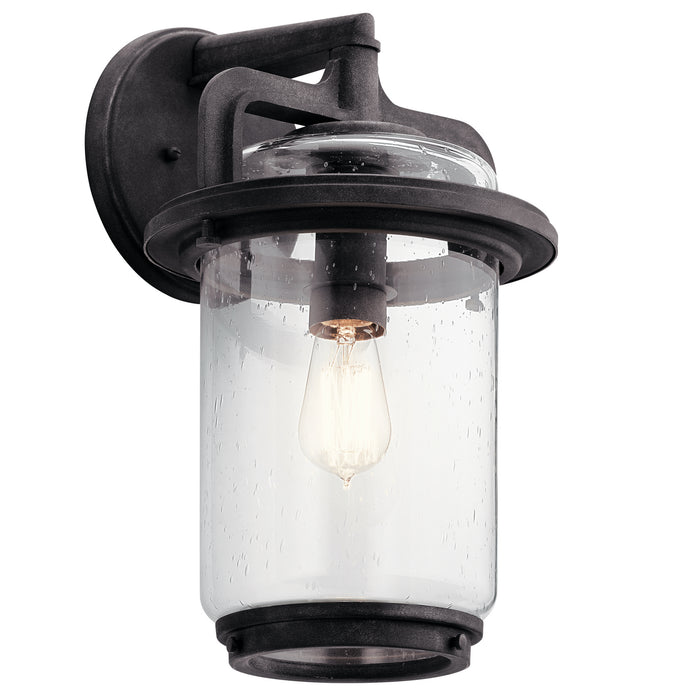 Kichler 49866WZC One Light Outdoor Wall Mount, Weathered Zinc