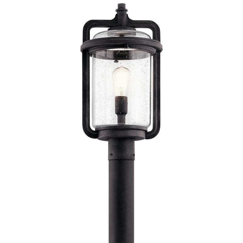 Kichler 49869WZC One Light Outdoor Post Mount, Weathered Zinc
