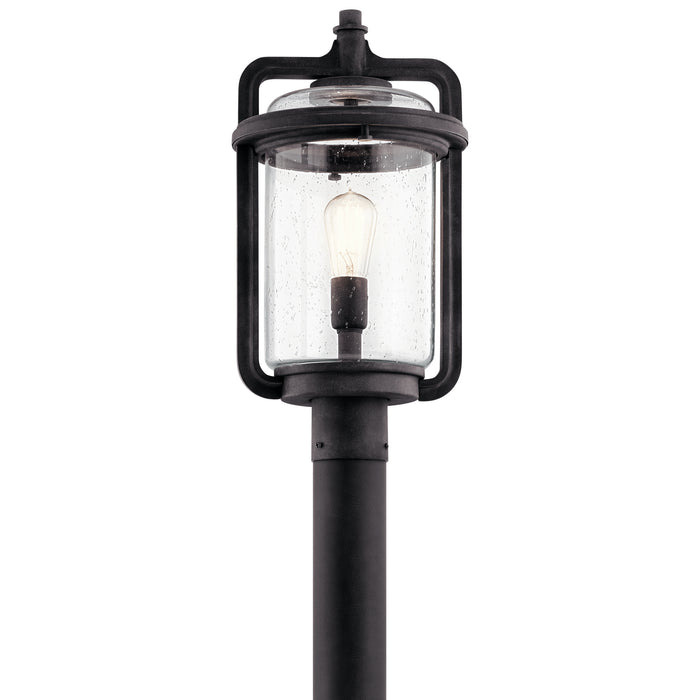 Kichler 49869WZC One Light Outdoor Post Mount, Weathered Zinc
