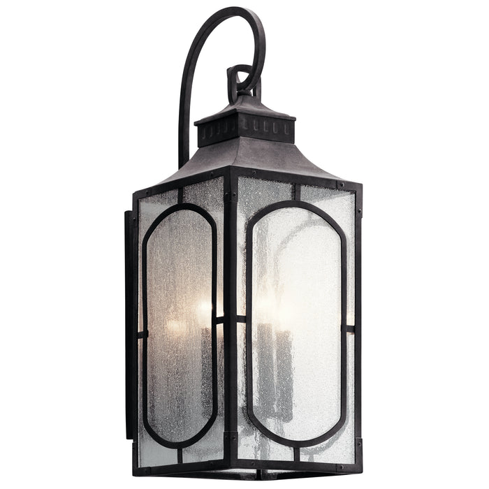 Kichler 49932WZC Four Light Outdoor Wall Mount, Weathered Zinc