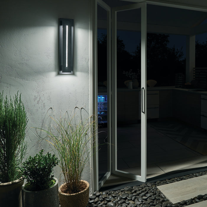 Kichler 49946BKTLED LED Outdoor Wall Mount, Textured Black