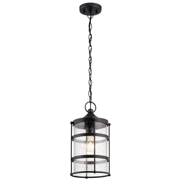 Kichler 49964AVI One Light Outdoor Pendant, Anvil Iron