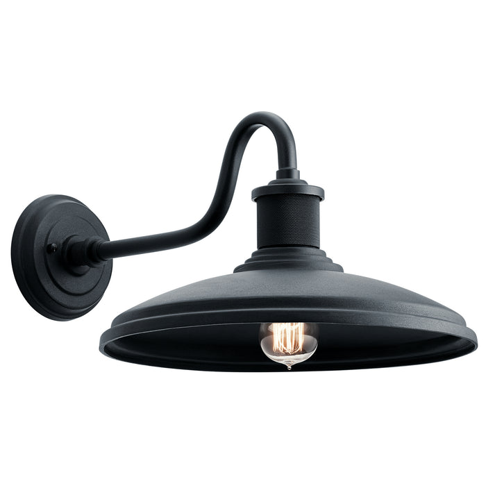Kichler 49981BKT One Light Outdoor Wall Mount, Textured Black