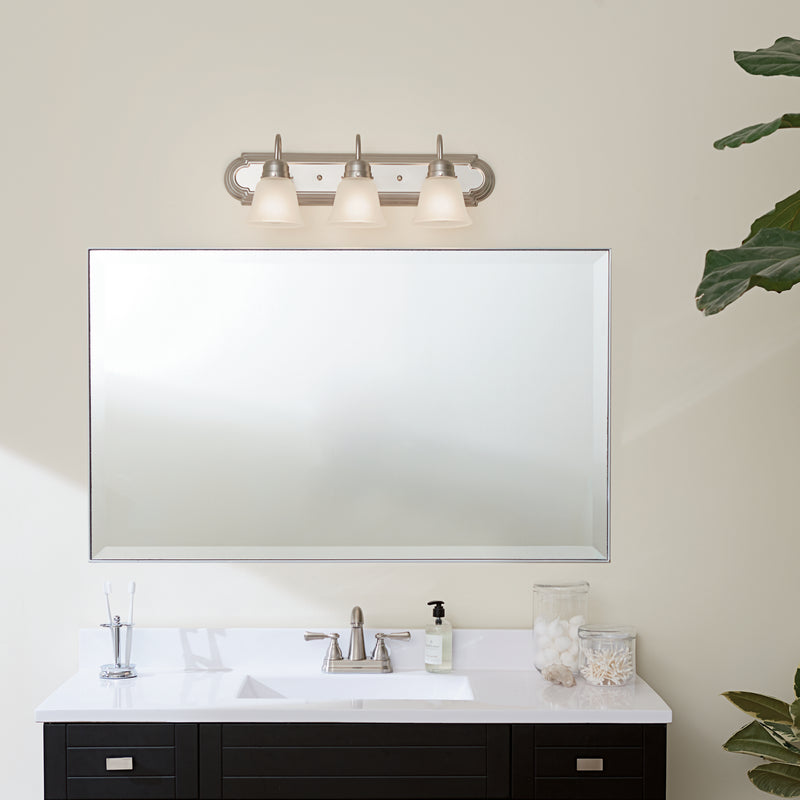 Kichler 5337NIS Three Light Bath, Brushed Nickel