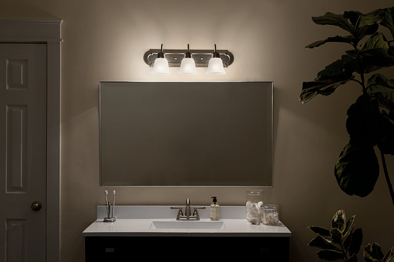Kichler 5337NIS Three Light Bath, Brushed Nickel