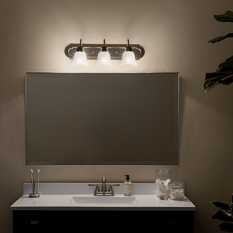 Kichler 5337NIS Three Light Bath, Brushed Nickel