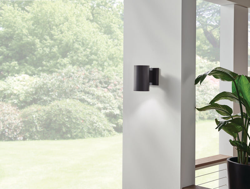 Kichler 9234BK One Light Outdoor Wall Mount, Black