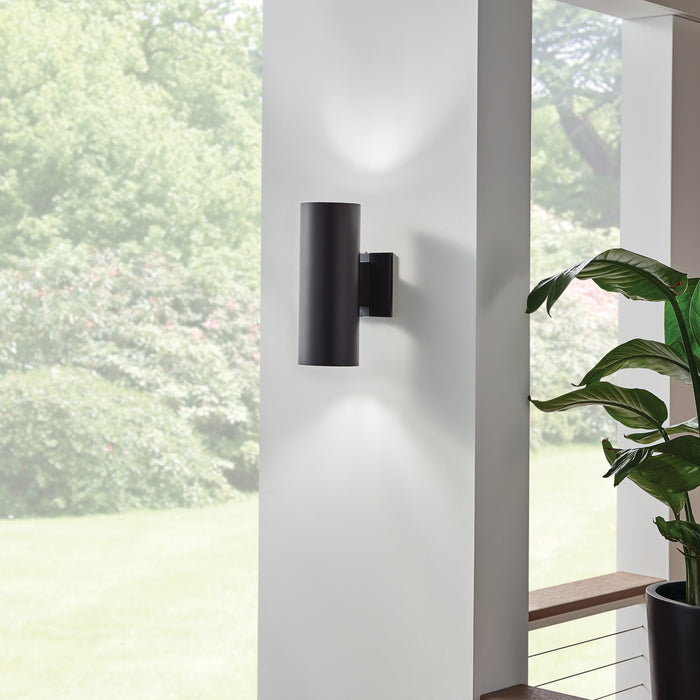 Kichler 9244BK Two Light Outdoor Wall Mount, Black