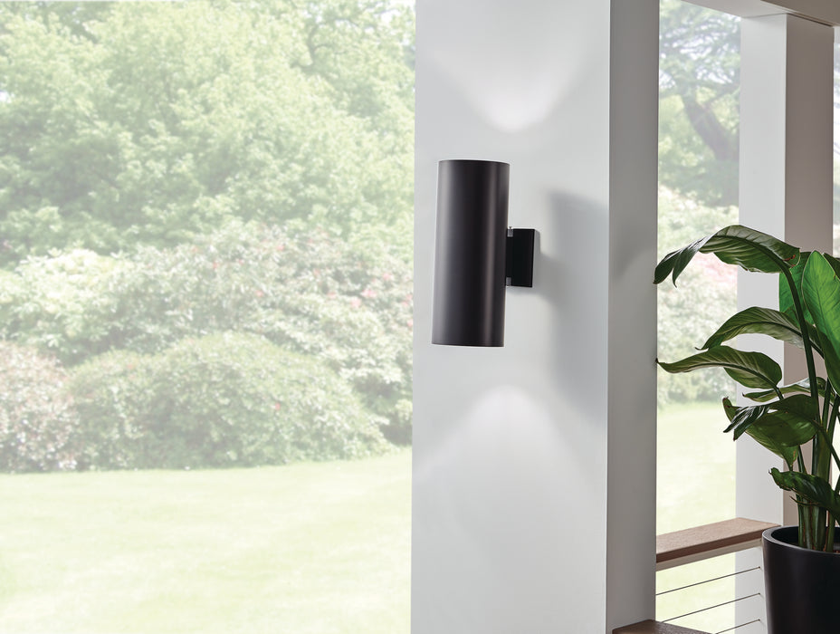 Kichler 9246BK Two Light Outdoor Wall Mount, Black