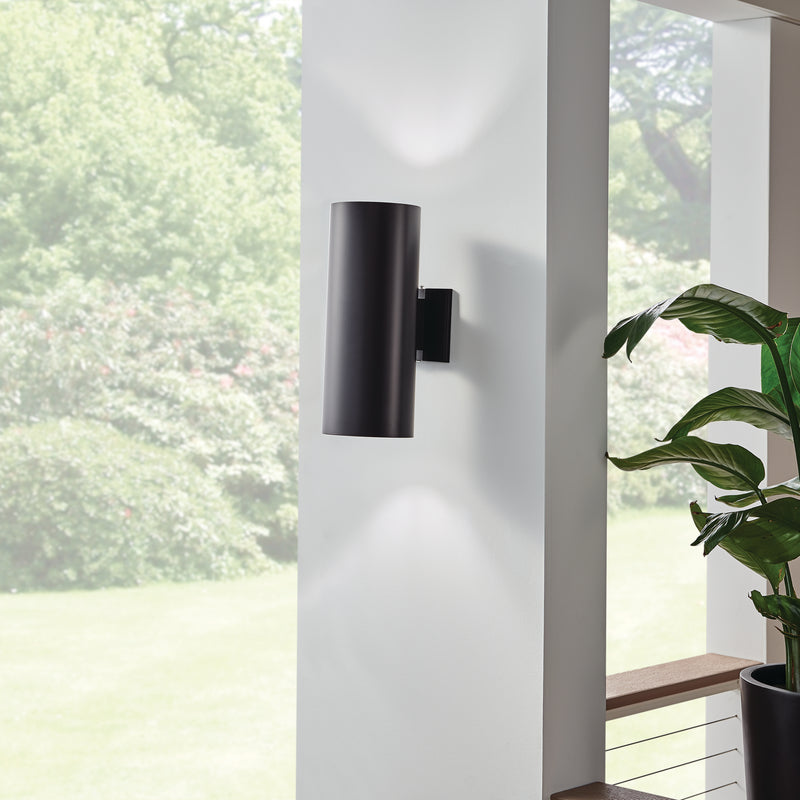 Kichler 9246BK Two Light Outdoor Wall Mount, Black