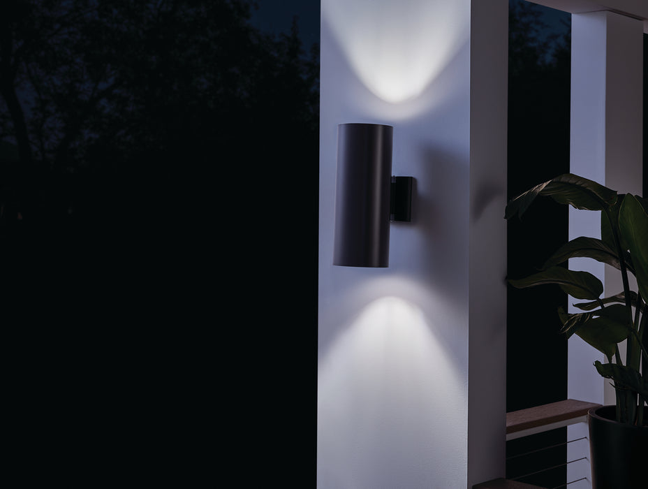 Kichler 9246BK Two Light Outdoor Wall Mount, Black