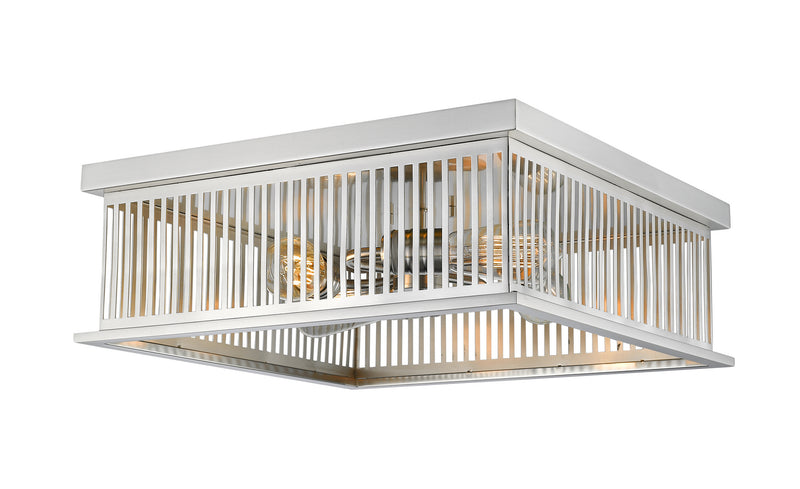Z-Lite 333F4BN Four Light Flush Mount, Brushed Nickel
