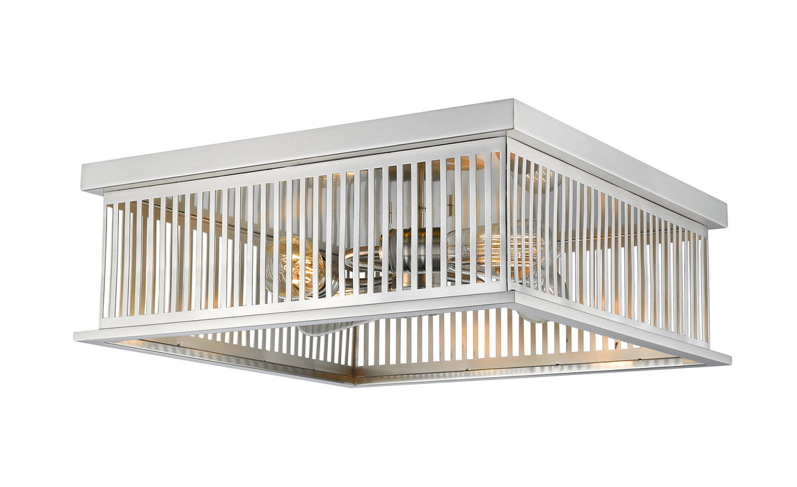 Z-Lite 333F4BN Four Light Flush Mount, Brushed Nickel