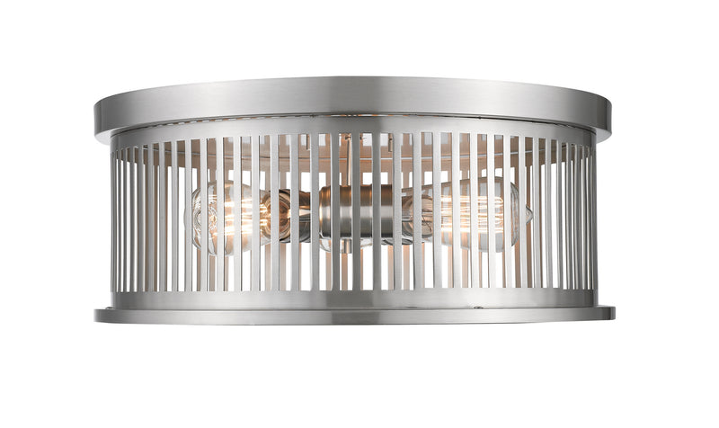 Z-Lite 334F3BN Three Light Flush Mount, Brushed Nickel