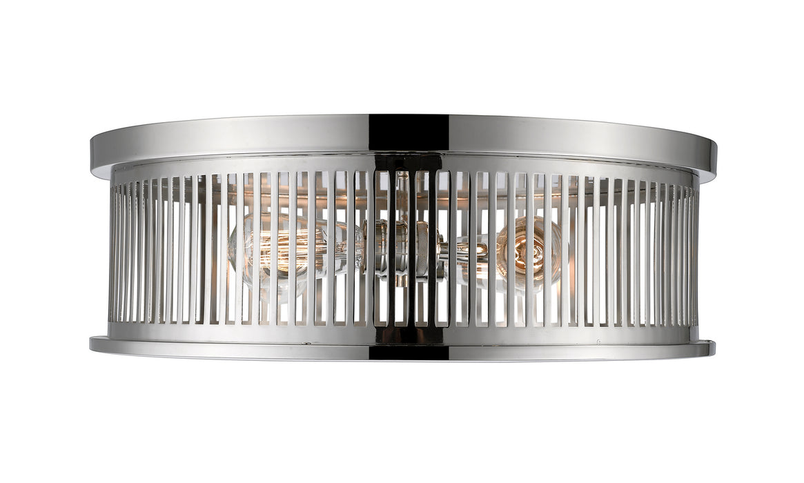 Z-Lite 334F4PN Four Light Flush Mount, Polished Nickel