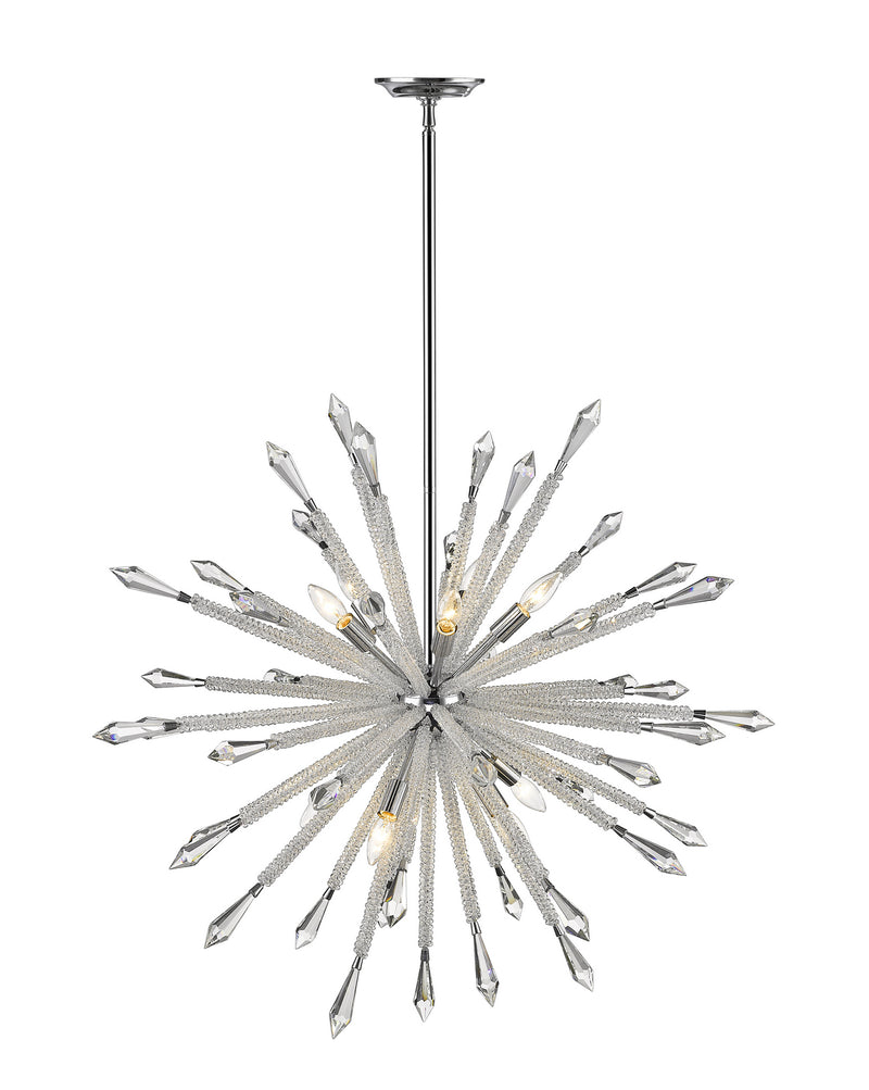 Z-Lite 4002-10 Ten Light Chandelier, Chrome
