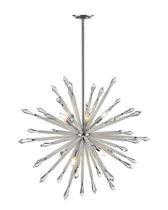 Z-Lite 4002-10 Ten Light Chandelier, Chrome