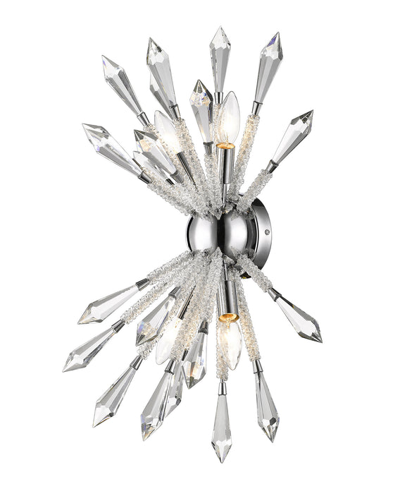 Z-Lite 4002-4S Four Light Wall Sconce, Chrome