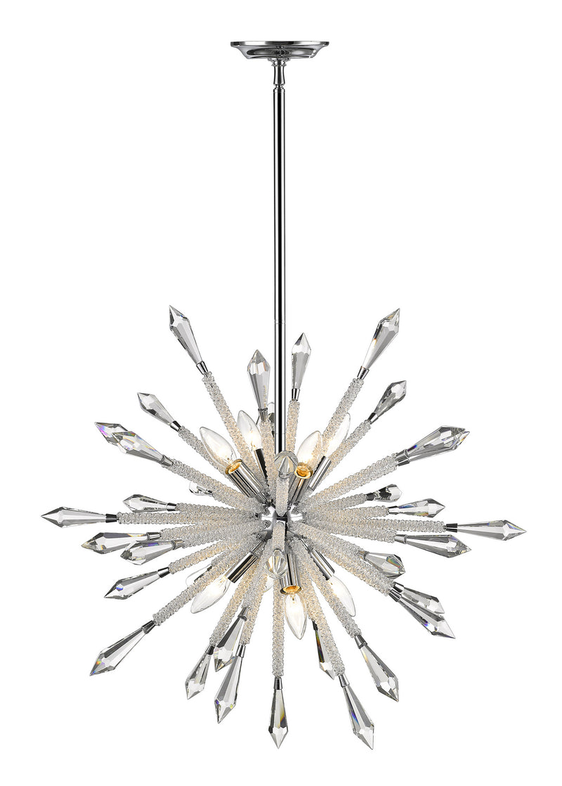 Z-Lite 4002-8 Eight Light Chandelier, Chrome
