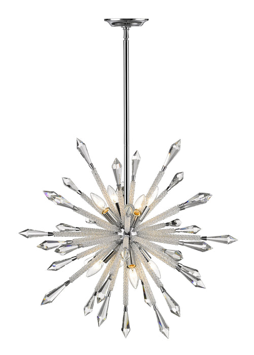 Z-Lite 4002-8 Eight Light Chandelier, Chrome