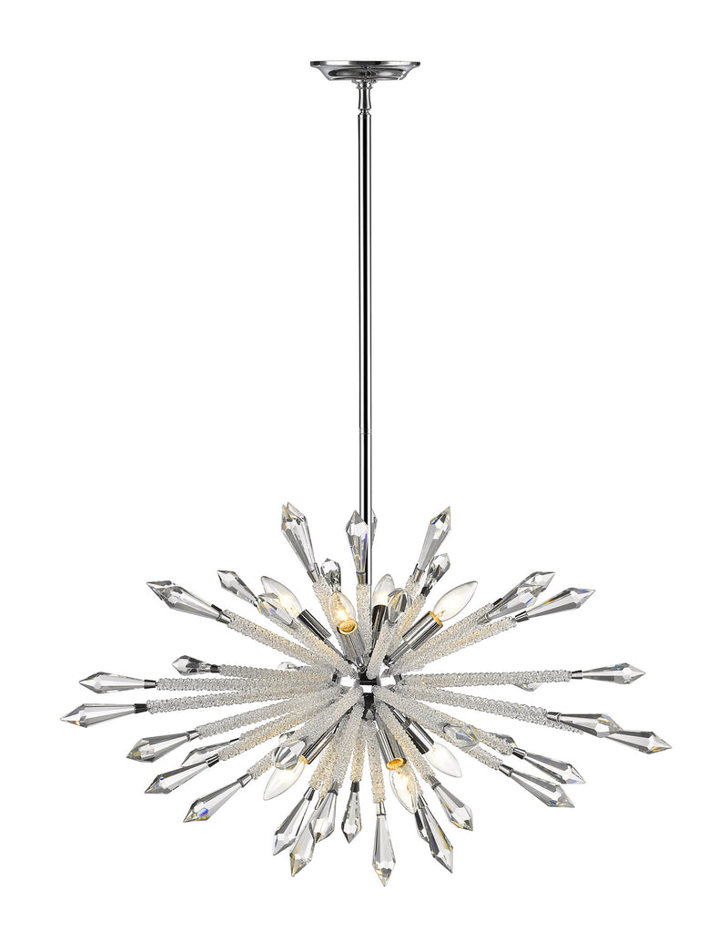 Z-Lite 4002-8B Eight Light Chandelier, Chrome