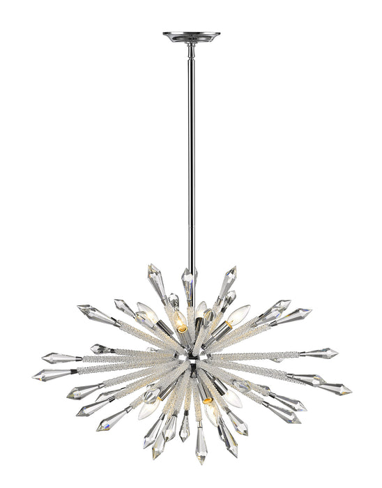 Z-Lite 4002-8B Eight Light Chandelier, Chrome