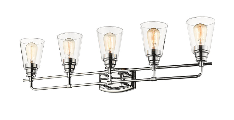 Z-Lite 428-5V-CH Five Light Vanity, Chrome