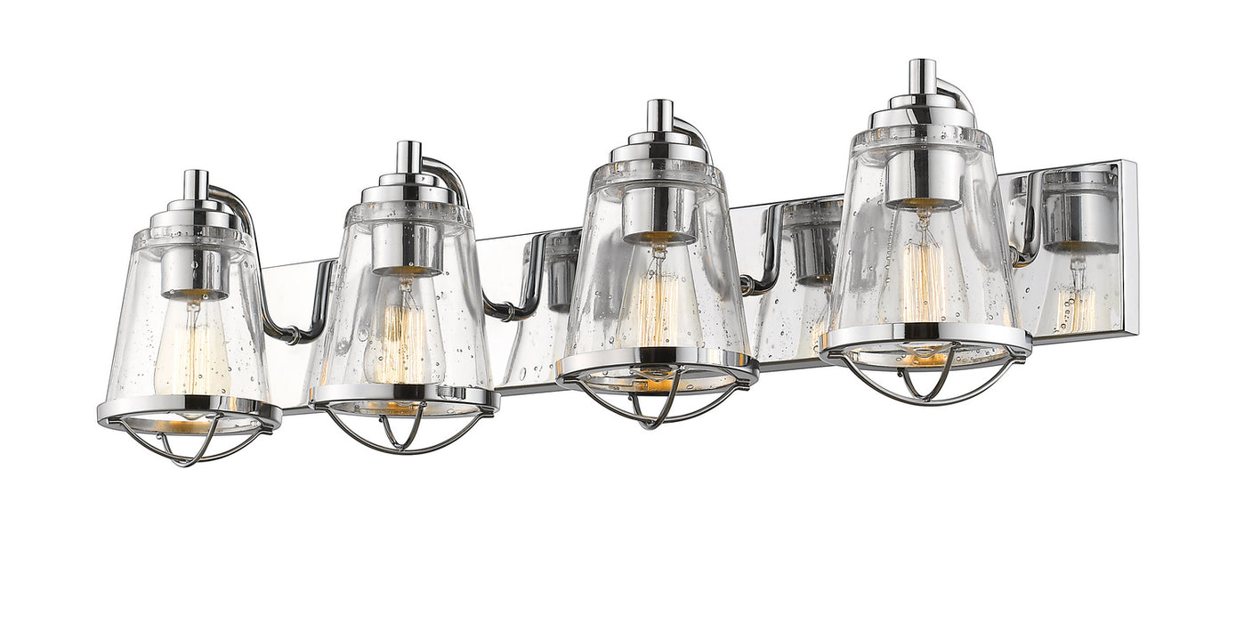 Z-Lite 444-4V-CH Four Light Vanity, Chrome
