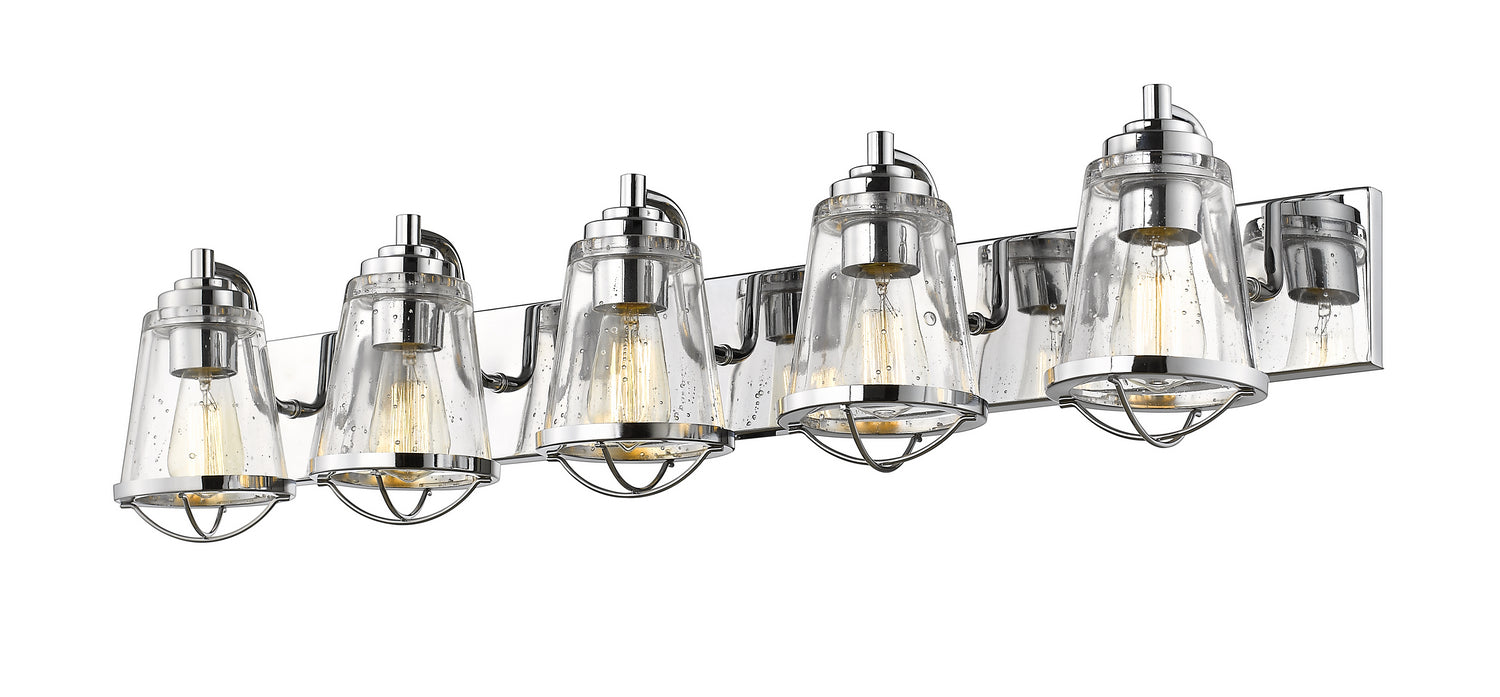 Z-Lite 444-5V-CH Five Light Vanity, Chrome